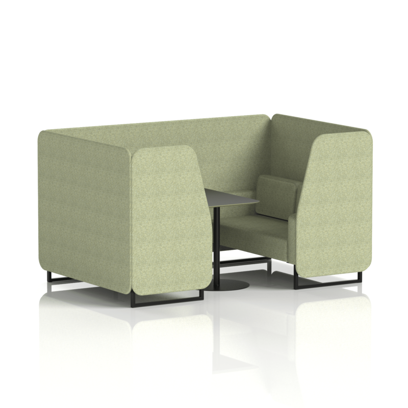 Brixworth Booth With Black Legs And Black Table In Single Tone - Image 31