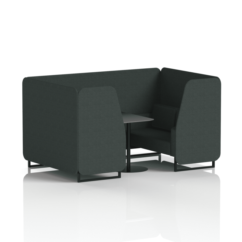 Brixworth Booth With Black Legs And Black Table In Single Tone - Image 32
