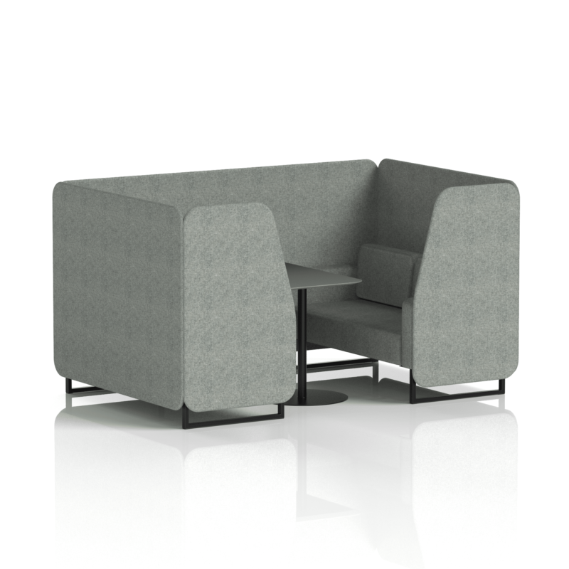 Brixworth Booth With Black Legs And Black Table In Single Tone - Image 35