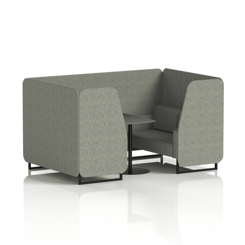 Brixworth Booth With Black Legs And Black Table In Single Tone - Image 36
