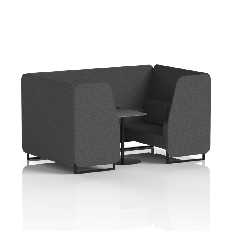 Brixworth Booth With Black Legs And Black Table In Single Tone - Image 37