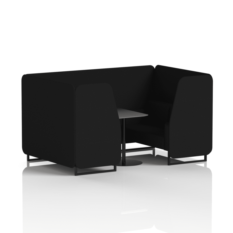 Brixworth Booth With Black Legs And Black Table In Single Tone - Image 39