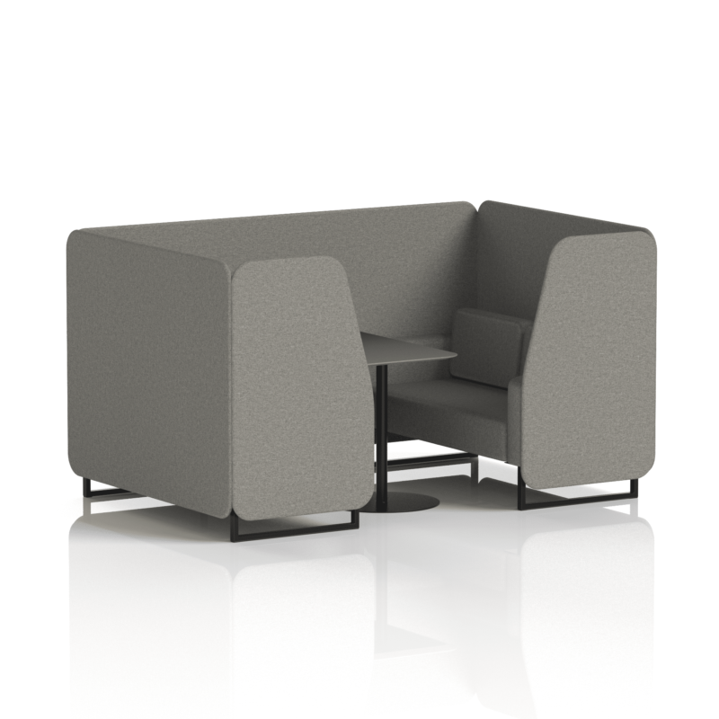 Brixworth Booth With Black Legs And Black Table In Single Tone - Image 40