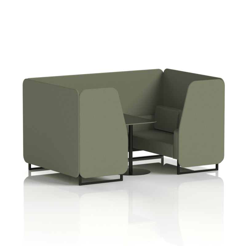 Brixworth Booth With Black Legs And Black Table In Single Tone - Image 44