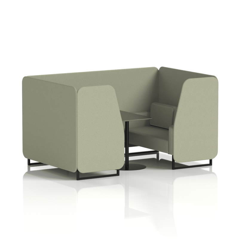 Brixworth Booth With Black Legs And Black Table In Single Tone - Image 45