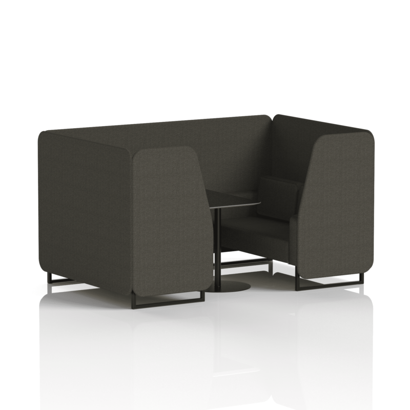 Brixworth Booth With Black Legs And Black Table In Single Tone - Image 46