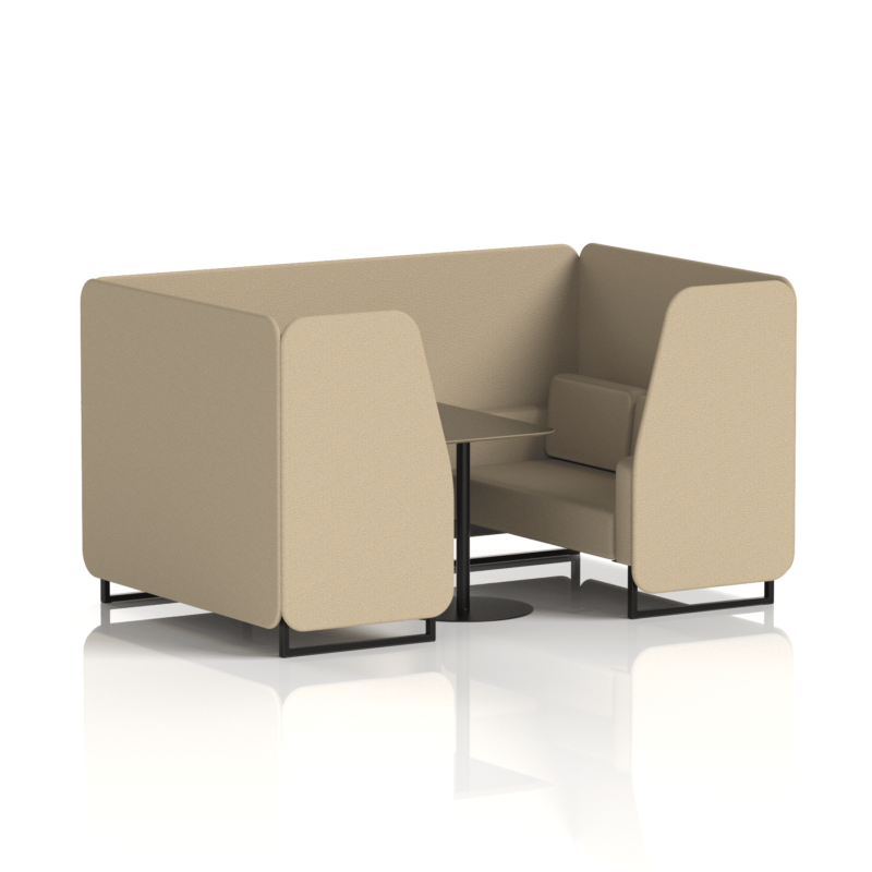 Brixworth Booth With Black Legs And Black Table In Single Tone - Image 47