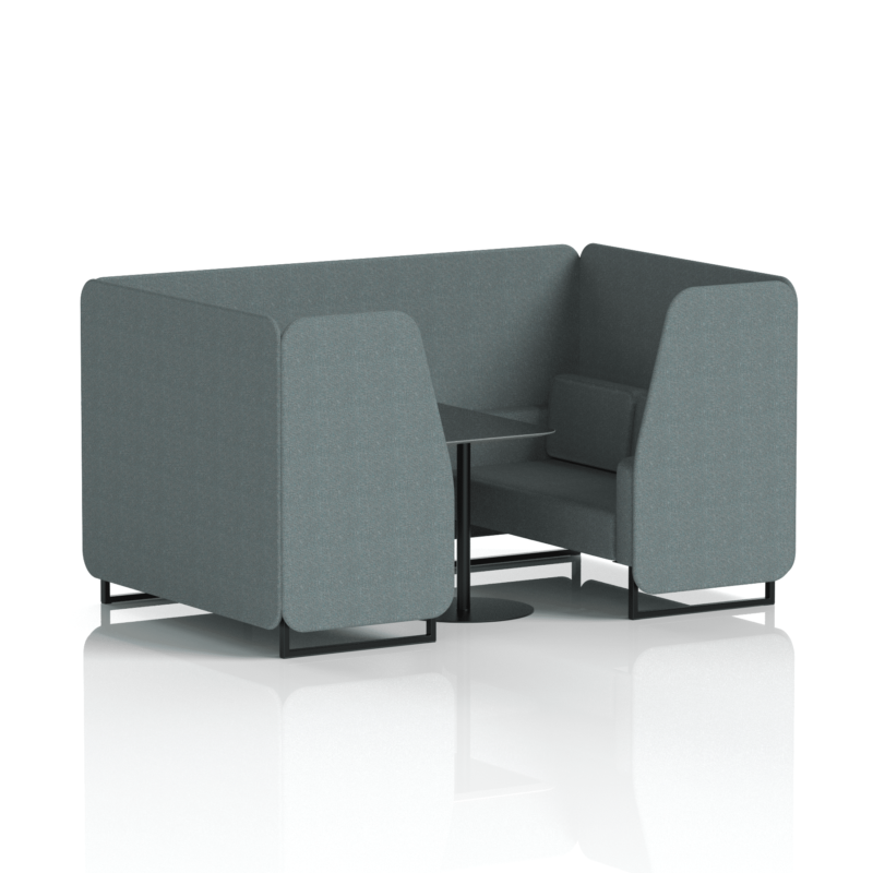 Brixworth Booth With Black Legs And Black Table In Single Tone - Image 48