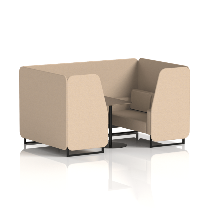 Brixworth Booth With Black Legs And Black Table In Single Tone - Image 49