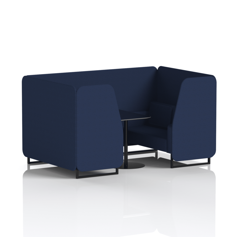 Brixworth Booth With Black Legs And Black Table In Single Tone - Image 50