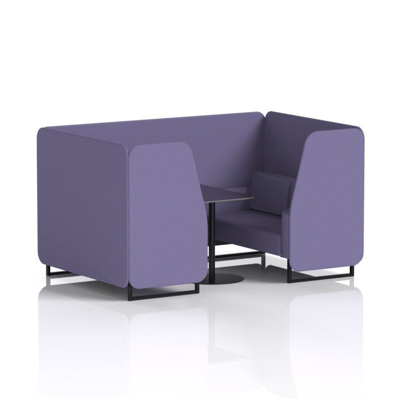 Brixworth Booth With Black Legs And Black Table In Single Tone - Image 52