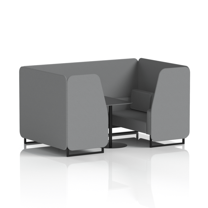 Brixworth Booth With Black Legs And Black Table In Single Tone - Image 53