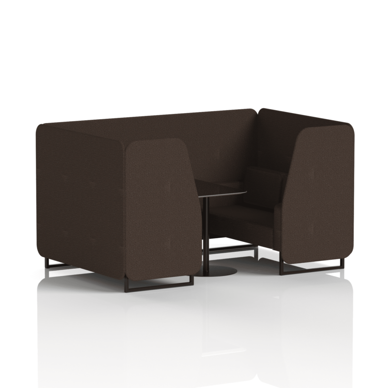 Brixworth Booth With Black Legs And Black Table In Single Tone - Image 54