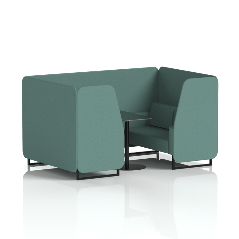 Brixworth Booth With Black Legs And Black Table In Single Tone - Image 55