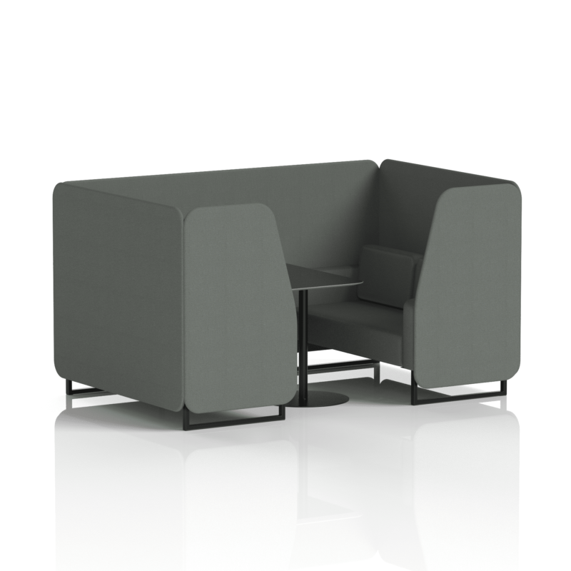 Brixworth Booth With Black Legs And Black Table In Single Tone - Image 56