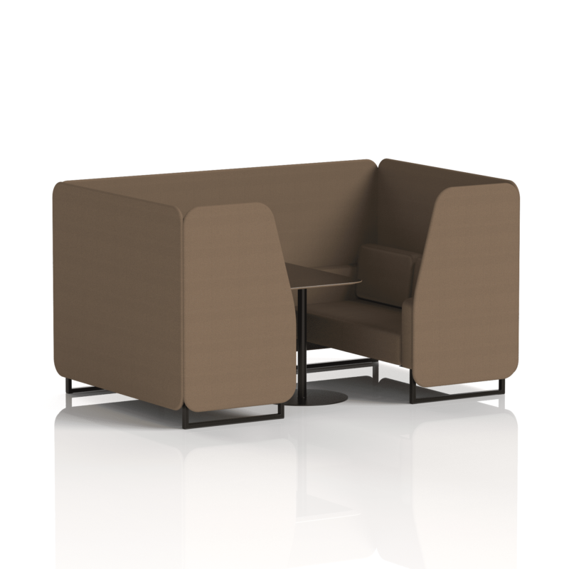 Brixworth Booth With Black Legs And Black Table In Single Tone - Image 57