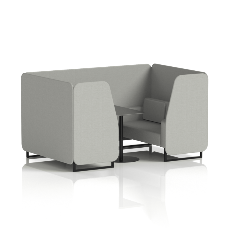 Brixworth Booth With Black Legs And Black Table In Single Tone - Image 58