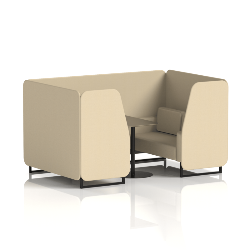 Brixworth Booth With Black Legs And Black Table In Single Tone - Image 60