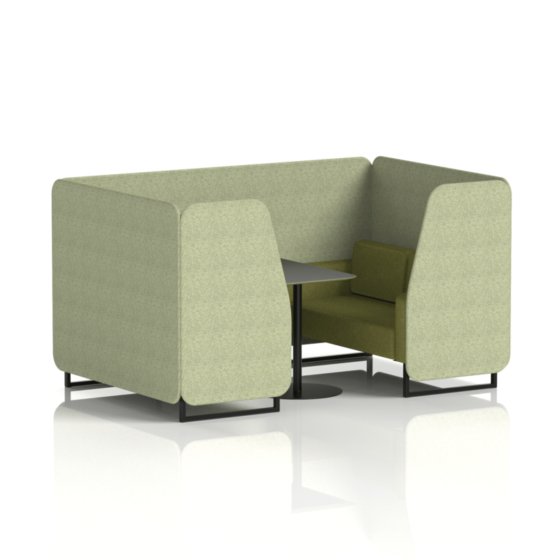 Brixworth Booth With Black Legs And Black Table In Two Tone - Image 31
