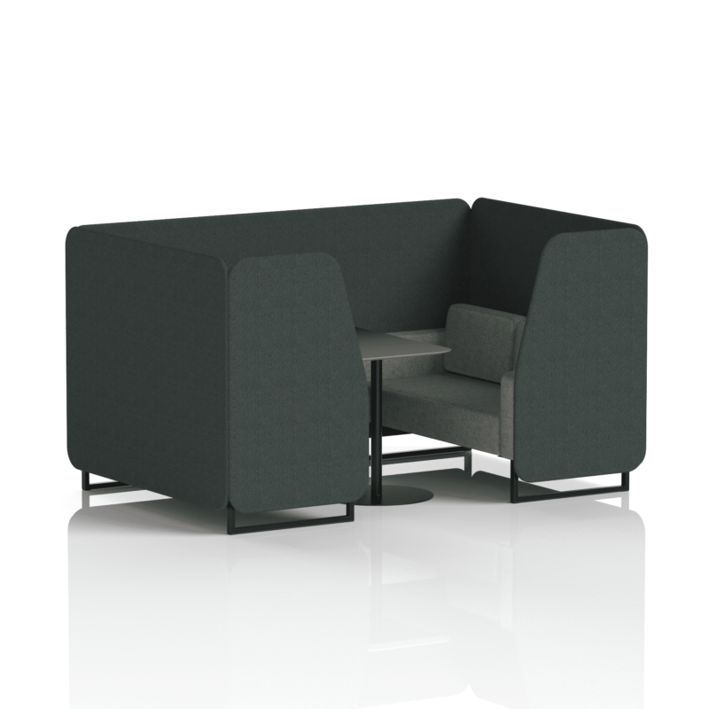 Brixworth Booth With Black Legs And Black Table In Two Tone - Image 32
