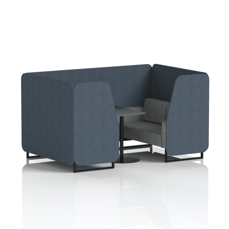 Brixworth Booth With Black Legs And Black Table In Two Tone - Image 33