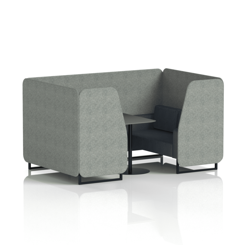 Brixworth Booth With Black Legs And Black Table In Two Tone - Image 35