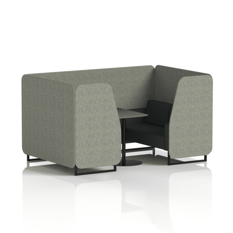 Brixworth Booth With Black Legs And Black Table In Two Tone - Image 36