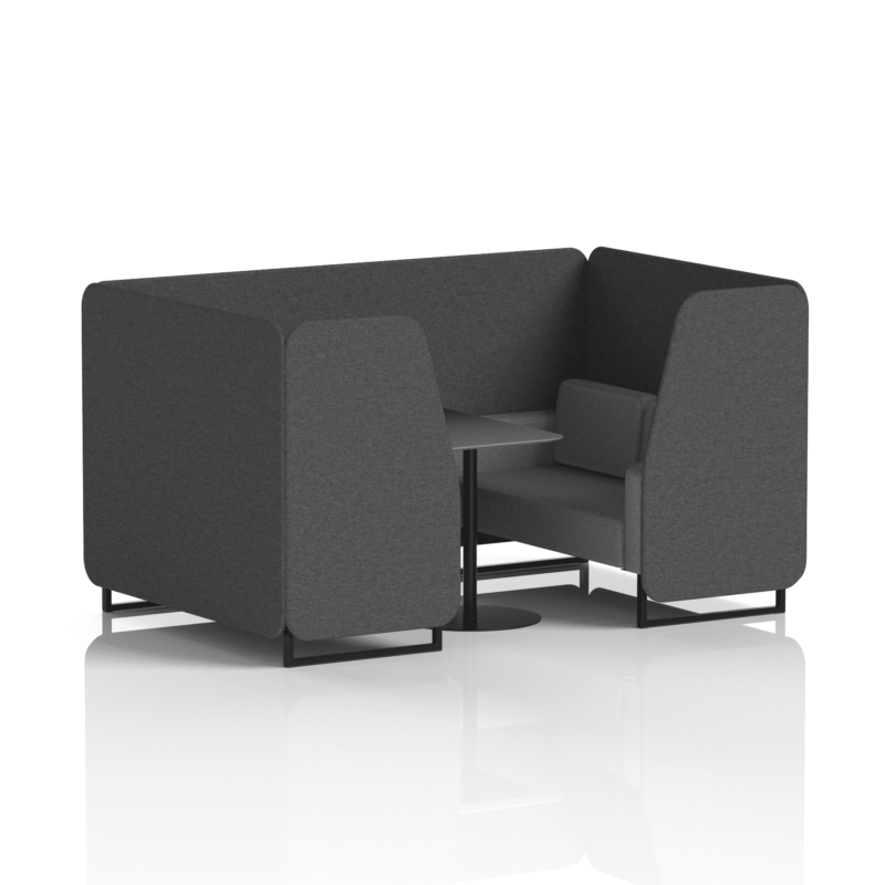 Brixworth Booth With Black Legs And Black Table In Two Tone - Image 37