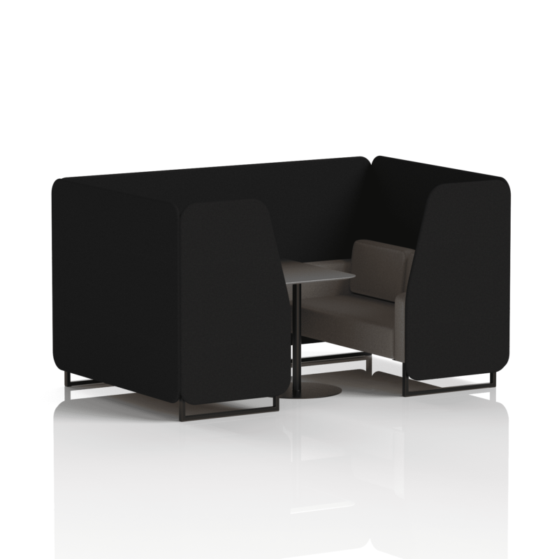 Brixworth Booth With Black Legs And Black Table In Two Tone - Image 39