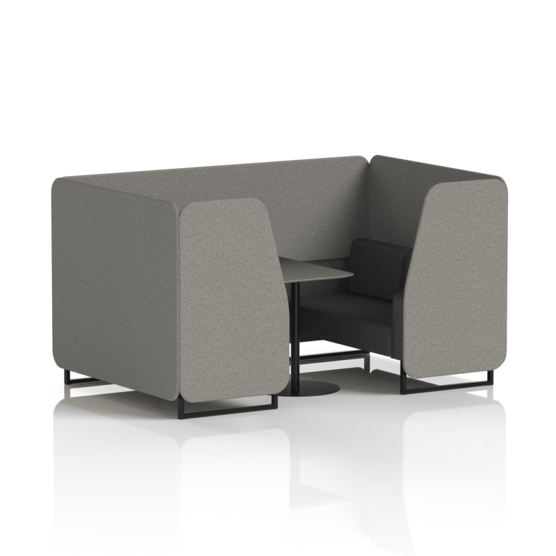 Brixworth Booth With Black Legs And Black Table In Two Tone - Image 40