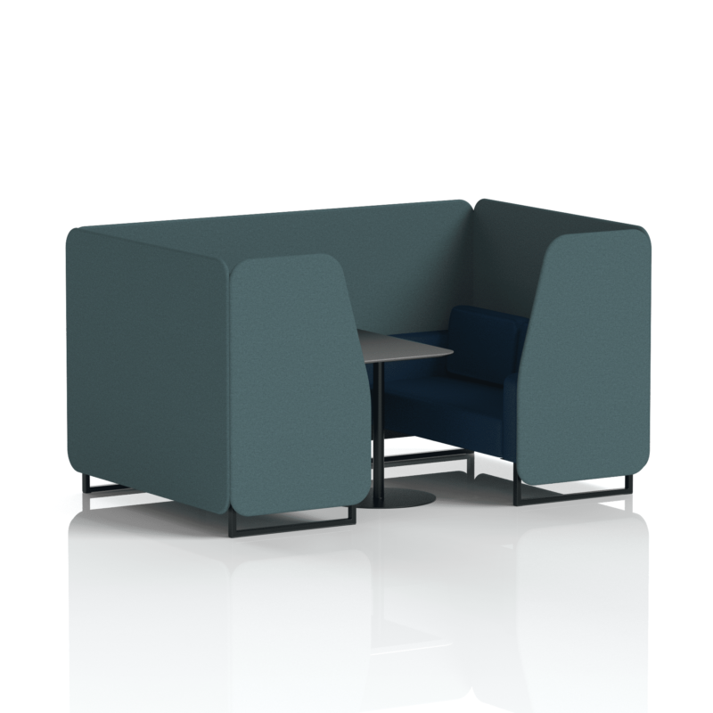 Brixworth Booth With Black Legs And Black Table In Two Tone - Image 41