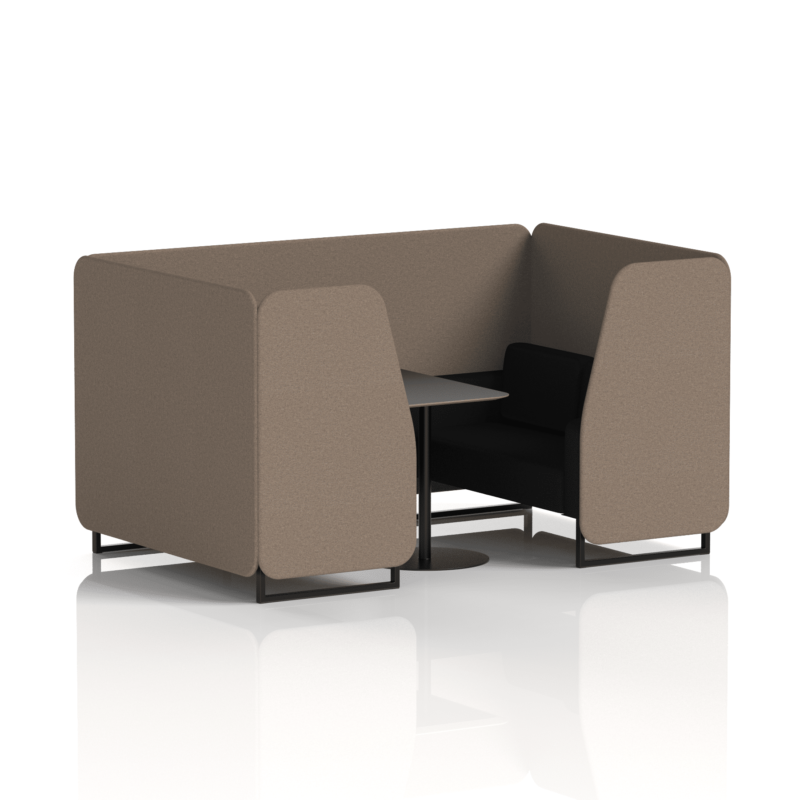 Brixworth Booth With Black Legs And Black Table In Two Tone - Image 42