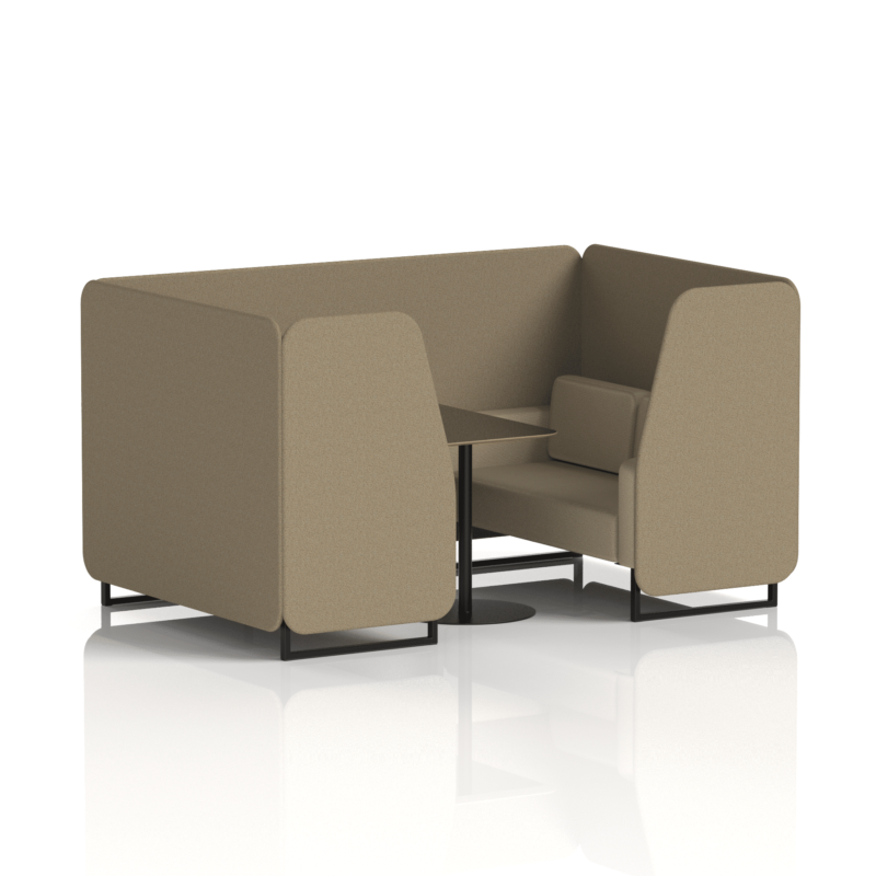 Brixworth Booth With Black Legs And Black Table In Two Tone - Image 43