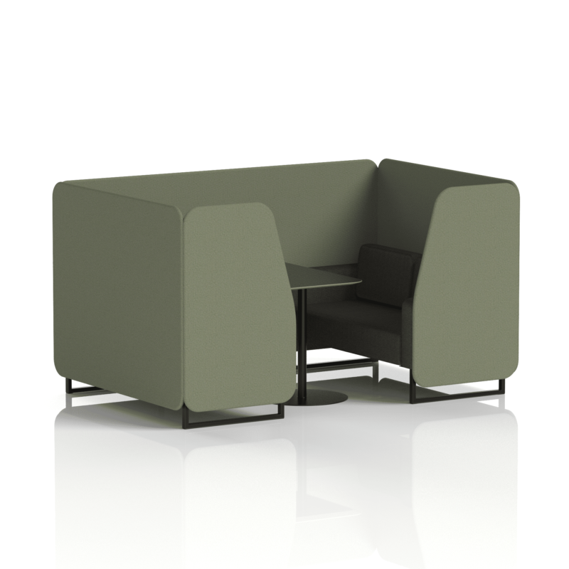 Brixworth Booth With Black Legs And Black Table In Two Tone - Image 44