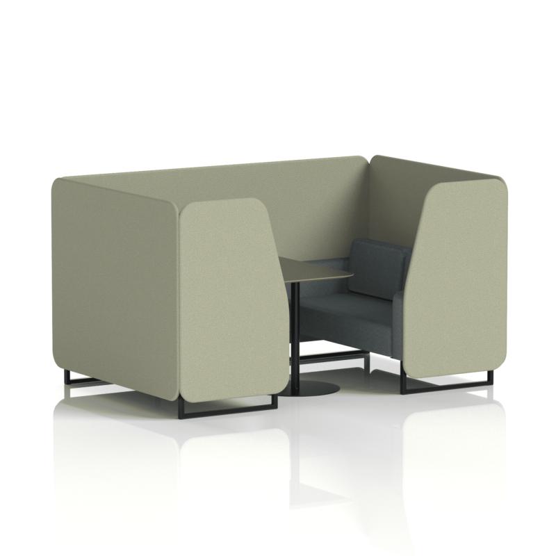 Brixworth Booth With Black Legs And Black Table In Two Tone - Image 45