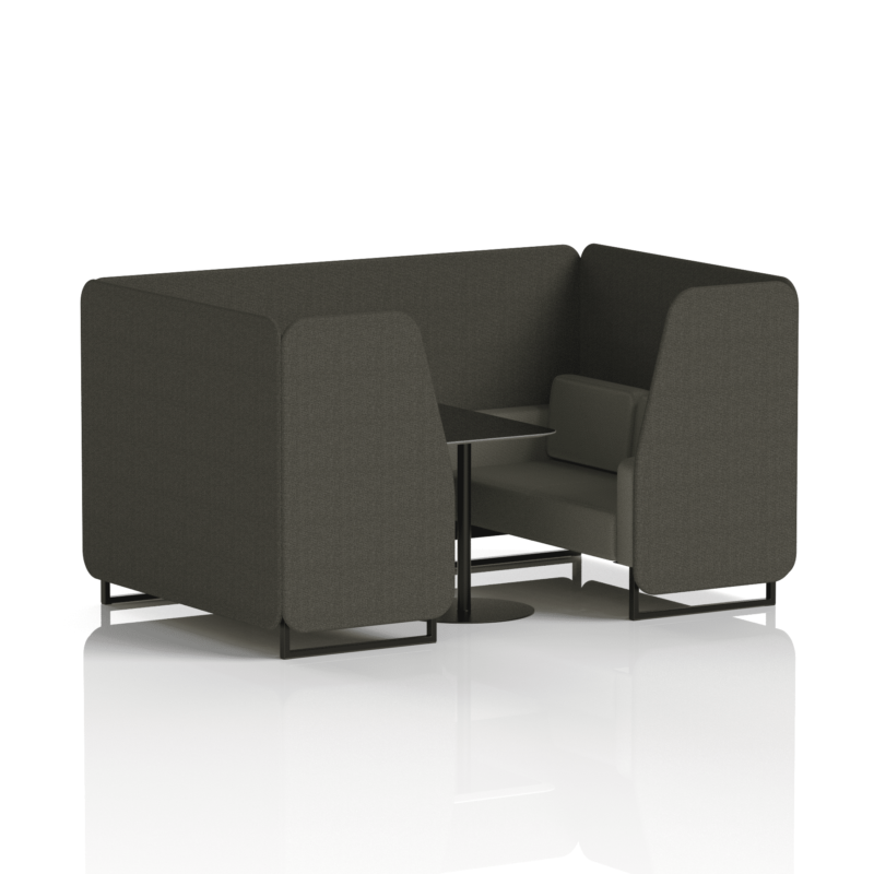 Brixworth Booth With Black Legs And Black Table In Two Tone - Image 46