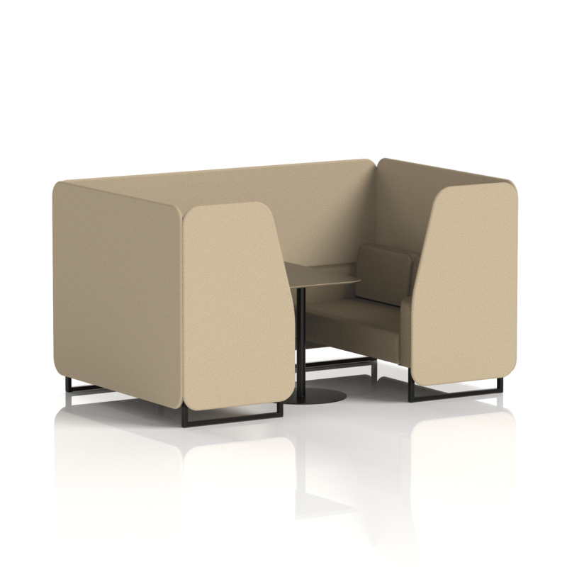 Brixworth Booth With Black Legs And Black Table In Two Tone - Image 47