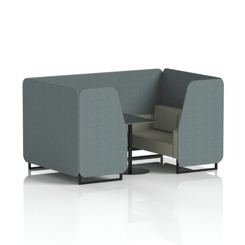 Brixworth Booth With Black Legs And Black Table In Two Tone - Image 48