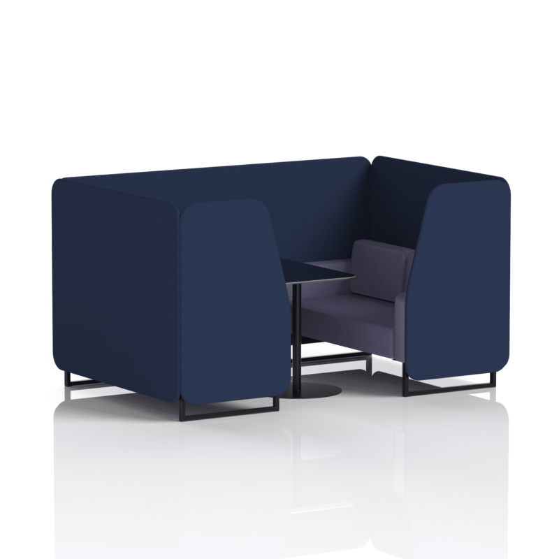 Brixworth Booth With Black Legs And Black Table In Two Tone - Image 50