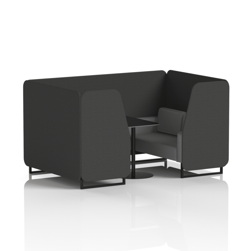 Brixworth Booth With Black Legs And Black Table In Two Tone - Image 51