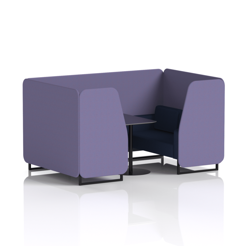Brixworth Booth With Black Legs And Black Table In Two Tone - Image 52