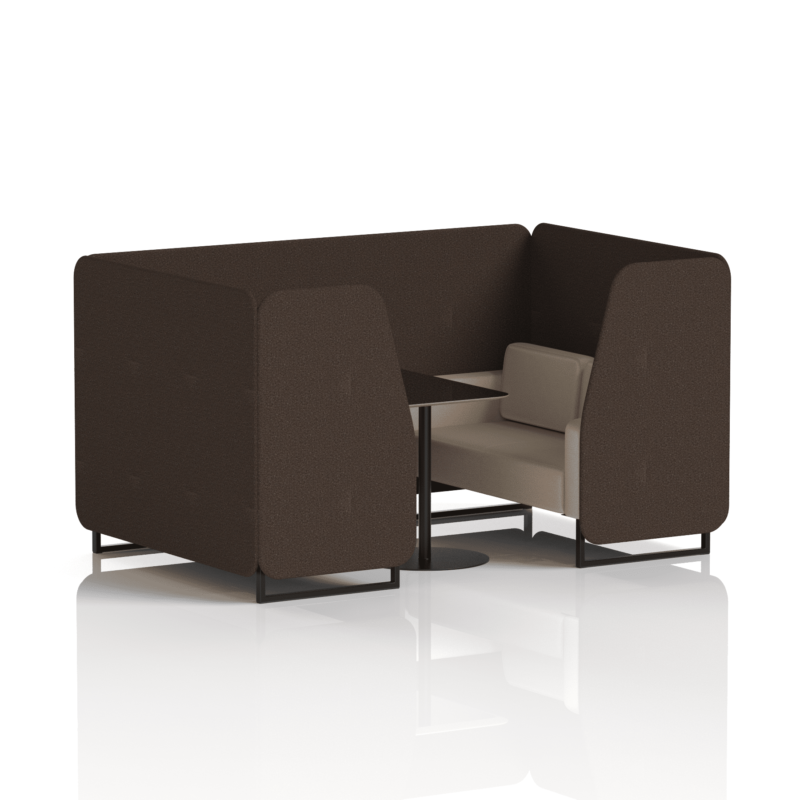 Brixworth Booth With Black Legs And Black Table In Two Tone - Image 54