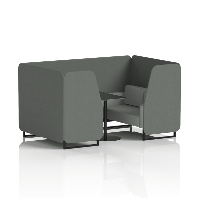 Brixworth Booth With Black Legs And Black Table In Two Tone - Image 56