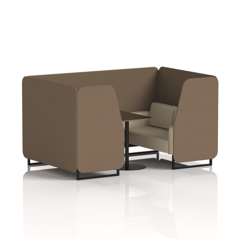 Brixworth Booth With Black Legs And Black Table In Two Tone - Image 57