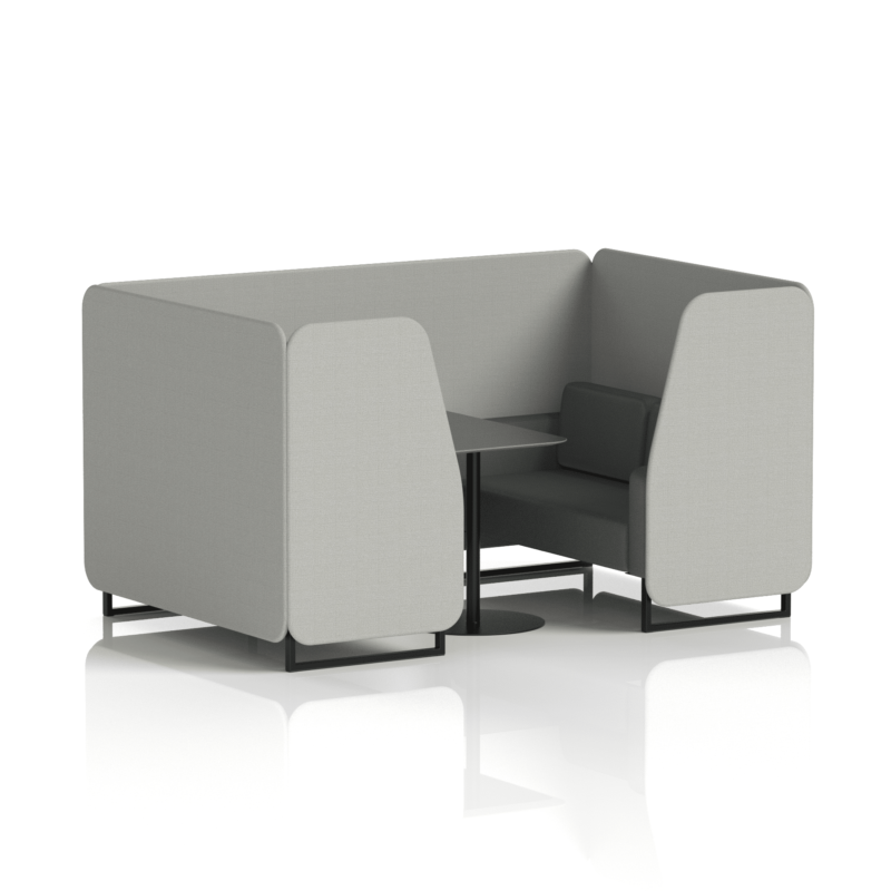 Brixworth Booth With Black Legs And Black Table In Two Tone - Image 58