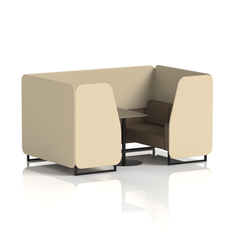 Brixworth Booth With Black Legs And Black Table In Two Tone - Image 60