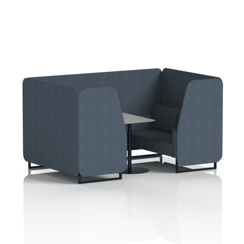 Brixworth Booth With Black Legs And Grey Table In Single Tone - Image 33