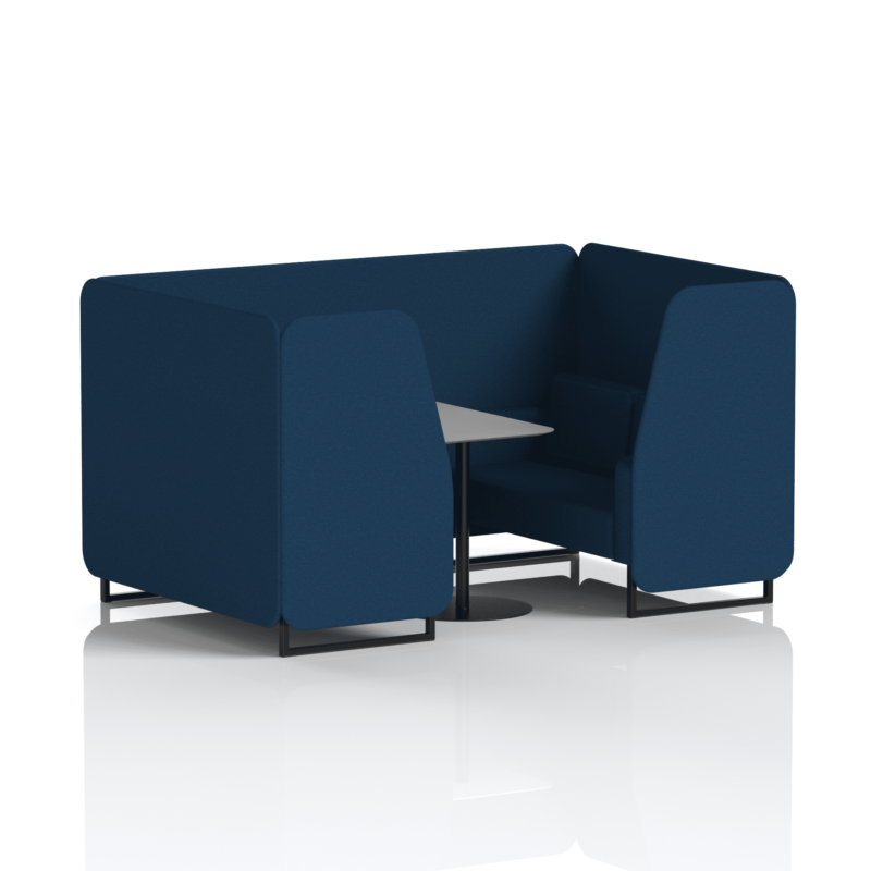 Brixworth Booth With Black Legs And Grey Table In Single Tone - Image 38