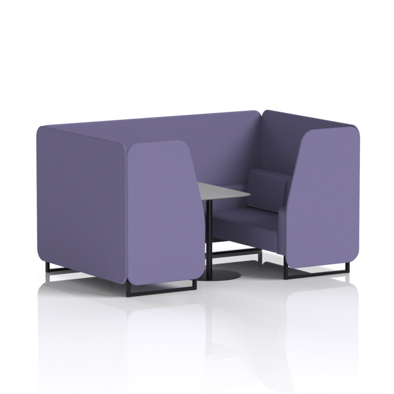 Brixworth Booth With Black Legs And Grey Table In Single Tone - Image 52