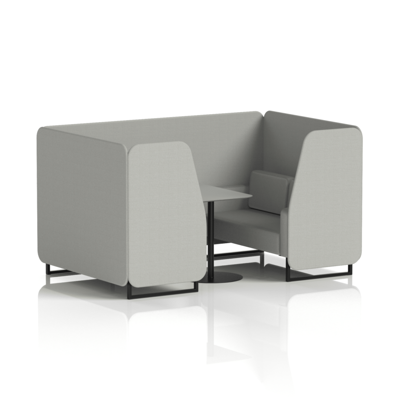 Brixworth Booth With Black Legs And Grey Table In Single Tone - Image 58